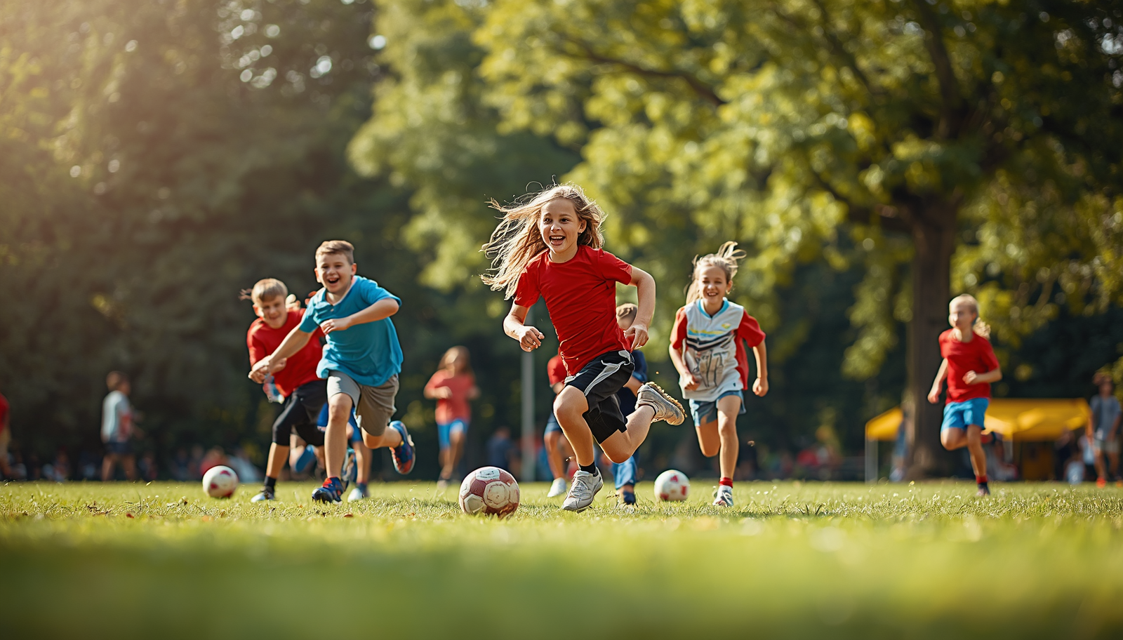 Children playing sports